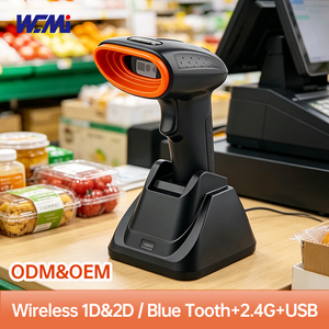 <span class=keywords><strong>Lecteur</strong></span> de codes-barres QR WCMI, <span class=keywords><strong>lecteur</strong></span> 2D 1D portable, Bluetooth, USB 2.4G, scanner de codes-barres sans fil - Product Image 1