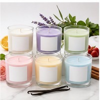 Ensemble cadeau de bougies parfumées personnalisées avec logo imprimé, cire de soja, cadeau de mariage, d'anniversaire, de fête, vente en gros
