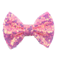 Noeud en paillettes brillantes fait main de 4 pouces sans clip pour bandeau de bébé, accessoires de cheveux DIY pour enfants et filles (85 couleurs)
