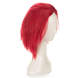 Peluca Corta Roja <span class=keywords><strong>para</strong></span> Hombre, Cabello Sintético, <span class=keywords><strong>Pelucas</strong></span> Masculinas, Accesorio de Anime, <span class=keywords><strong>Pelucas</strong></span> de Cosplay - Product Image 5