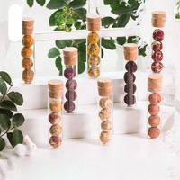Boules de thé fleuri en gros |   Thé fleuri artisanal avec emballage en tube à essai, 4 boules de thé par tube