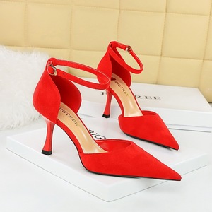 8323-7 <span class=keywords><strong>Bigtree</strong></span> Chaussures à talons aiguilles en PU pour femmes, sandales de mariage élégantes, talons fins creux pointus - Product Image 3