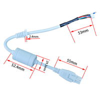 Câble de meubles personnalisé en cuivre isolé PVC 4-12 conducteurs avec anneau magnétique, fil de connexion blanc avec SR et borne