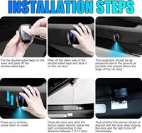 ShunTour Nouveau projecteur laser LED sans fil pour logo de voiture, lumière d'ambiance et d'avertissement