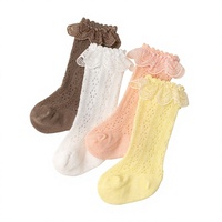 Chaussettes d'été 2026 pour filles, fines, en coton, respirantes, mi-mollet, avec dentelle, non-contraintes, fourniture directe usine