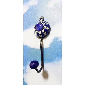 PARIJAT Handicraft Floral Metal Wall Hook Decorative Ceramic Hanging Holder for Coat <b>Keys</b> Bathroom Towel - Product Image 5