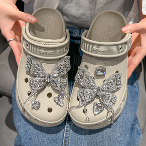 Botones de Cristal con Forma de Mariposa de Alta Gama para <span class=keywords><strong>Mujer</strong></span>, Adornos para Zapatos con Agujeros, Hebillas Decorativas Desmontables, Accesorios ShiWei - Product Image 4