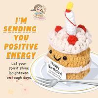 Positive Häkelkuchen Inspirierende Handgemachte Gestrickte Kuchen Emotionale Stärkung Einzigartige Ideen Heim- und Bürodekoration Geschenke