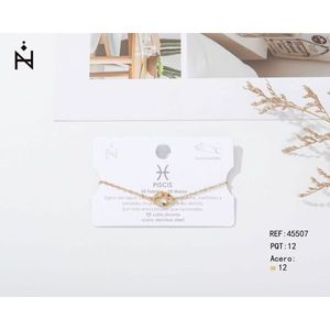 Bracciale in acciaio inossidabile Pisces con diamanti Braccialetti in cristallo da 12 mm - Product Image 1