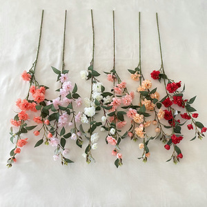 Flores artificiales Meiyu Craft, ramo de camelia de 10cm-30cm, flores de seda para decoración del hogar, arreglos florales para mesas de boda - Product Image 4