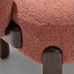 Red apoyabrazos rojo sofá perezoso silla sala de estar luz Balcón de lujo Silla de arena idílica Silla de ocio de madera maciza individual - Product Image 2