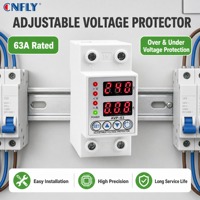 Dispositif de protection contre les surtensions et les sous-tensions réglable CNFLY Din Rail 220V, type AVP 2P 40A 63A