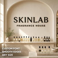 Lettres en métal noir personnalisées 3D non éclairées, logo d'entreprise, enseigne murale pour magasin de parfums et de produits de beauté