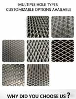 Tôle de métal expansé avec taille de trous personnalisée, maille métallique décorative en aluminium, panneau mural en métal expansé, maille métallique en aluminium expansé