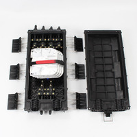 Aoptke Dome Type Optical Cable Splicing Closure 2-in-4-Out Port 12/24/48 Core Fiber Fusion Splice Box FTTH IP68 Waterproof ABS