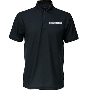 Uniforme du personnel <span class=keywords><strong>de</strong></span> l'hôtel Polo à manches courtes avec logo personnalisé en lettres imprimées pour le ménage et le serveur. - Product Image 1