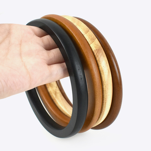 Deepeel-accesorios para bolso <span class=keywords><strong>de</strong></span> mano, Asa <span class=keywords><strong>de</strong></span> anillo redondo <span class=keywords><strong>de</strong></span> madera, con Marco, MHD040 - Product Image 3