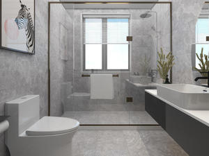 Carreaux Muraux et de Sol en Porcelaine Gris Poli Brillant pour Cuisine et Salle de Bain, Style <span class=keywords><strong>Espagnol</strong></span>, 40x40 400x400mm - Product Image 5