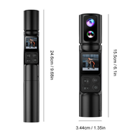 Caméra Vlog 4K Ultra HD 50MP avec objectif rotatif à 350°, zoom optique 17x-30x, détection de visage, vision nocturne en basse lumière, batterie rechargeable 2600mAh