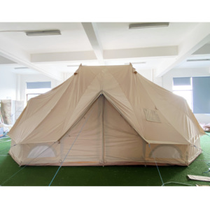 Carpa Familiar Grande de Lona con Doble <span class=keywords><strong>Techo</strong></span> para 10 Personas, Carpas de Camping, Glamping al Aire Libre, Carpa Tipo <span class=keywords><strong>Campana</strong></span> Emperador - Product Image 3