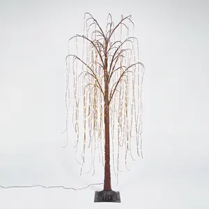 Hot Sale 1.5M 624LED Leather Thread Weeping Willow Fish Silk Tree Lamp Christmas Decoration Light For Party Room