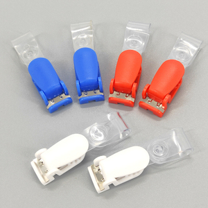 良質のつや消しプラスチッククランプマルチカラー<span class=keywords><strong>ID</strong></span>クリップストラップボタン名タグワークバッジプラスチックバッジクリップ - Product Image 1