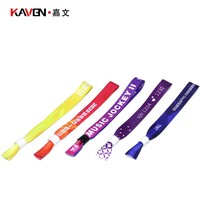 Bracelet en tissu personnalisé imprimé en couleur pour événements, festivals, fêtes, avec logo, réutilisable, personnalisé, vente en gros