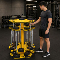 Supports de rangement commerciaux pour salle de sport, vente directe d'usine OKRPO, support fixe pour barres d'haltères