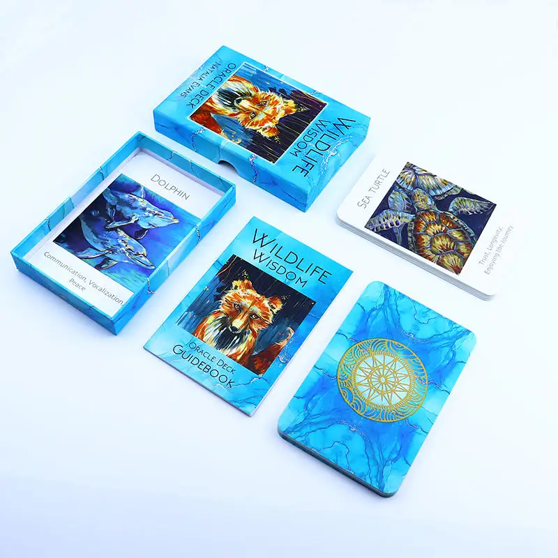 Di alta qualità design personalizzabile moda all'ingrosso carta di lusso personalizzato stampa disenos de cartas de tarocchi oracolo carte