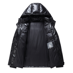 Chaqueta de Plumón Casual para Hombre, Personalizable, con Capucha Desmontable, Impermeable, de Invierno, con Cuello Alto de Lana y Cierre de Cremallera - Product Image 2