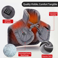 Calentador de Cuello y Hombros Acogedor con 3 Niveles de Calor, Terciopelo Polar para Nudos Musculares, USB para Trabajadores de Escritorio, Escritores y Personas con Cuello Rígido por Largas Horas