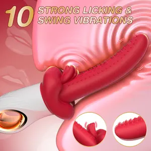 Vibrador Realista con Lengua, Estimulador de Punto G, Juguetes Sexuales para Adultos, Masajeador de Pezones y Clítoris, Dildo para Mujeres - Product Image 2