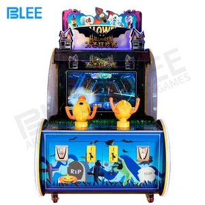 Máquina de jogo de arcade de vídeo, máquina de jogo de pistola de água de zumbis interior operada por moedas para crianças