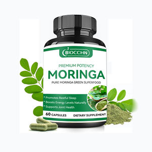 Cápsulas de Extrato de Folha de <span class=keywords><strong>Moringa</strong></span> Orgânica Vegana Halal Marca Privada Suplemento de Alta Potência <span class=keywords><strong>Moringa</strong></span> Oleifera Fabricante de Cápsulas - Product Image 1