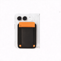 Dompet Kartu Kredit Kulit PU dengan Magnet Kuat, Slot Kartu Slim Magsafe, Kompatibel iPhone Apple Duo 18