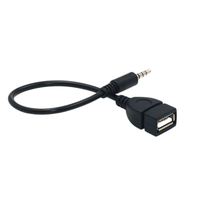 3.5mm (1/8 pouces) prise Audio AUX mâle USB 2.0 femelle OTG adaptateur convertisseur câble PVC veste tresse pour voiture musique u-disk lecture