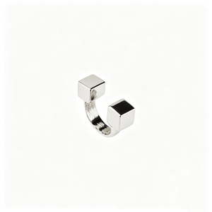 Solicite un Catálogo de Joyería de Moda: Anillo de Corazón Honey Love, Anillo Cuadrado Cruzado de Diseño Simple - Product Image 2