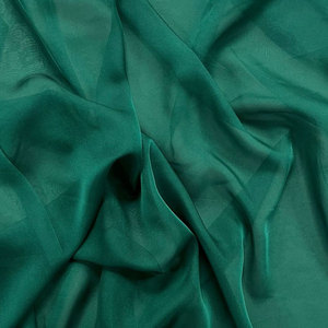 Rouleau de tissu en mousseline froissée vert émeraude de qualité supérieure en gros pour robes de soirée de luxe pour femmes, matériau personnalisé - Product Image 2