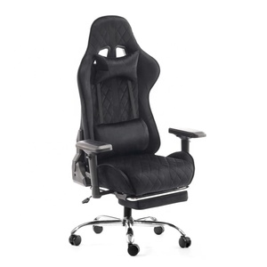 Silla de juego de carreras de terciopelo blanco puro con estación de trabajo con reposabrazos 2D silla de oficina ejecutiva con asiento de látex - Product Image 6