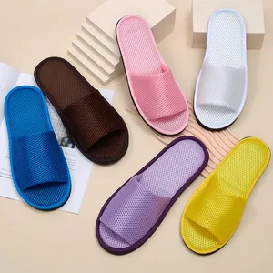 Mesh Slippers Multicolor Hotel Homestay Travel Men Women Indoor Eva Soft Bottom Slippers Open Toe Slippers