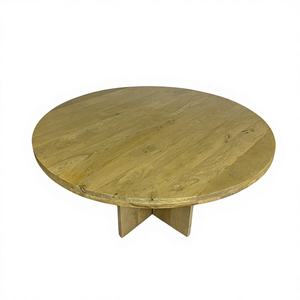 Mesa de Centro Moderna de Madera Maciza Color Tabaco, Estilo Clásico de Lujo, Hecha a Mano, Muebles para Sala de Estar, Decoración del Hogar, Diseño Único, Venta al Por Mayor - Product Image 1