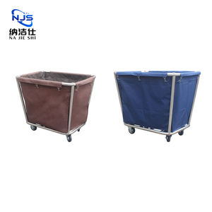 Troli Keranjang Cucian Baja Anti Karat untuk Hotel, Rumah Sakit, Ruang Makan, Ruang Tamu, Restoran - Product Image 4