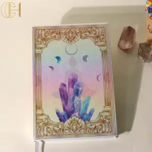 C & H nuovo Design per uso domestico descrizione della pietra preziosa spirituale pagine interne colorate scritte in bianco donne regalo diario di cristallo