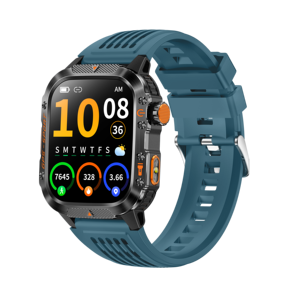 Montre connectée GPS HT36 avec lampe torche LED, écran HD 2,01 pouces, appels Bluetooth, suivi de santé, étanchéité IP68 pour le sport (fréquence cardiaque/oxygène sanguin) - Product Image 1