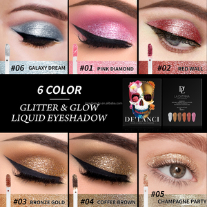 DELANCI Nuevo Kit de Maquillaje de Sombras de Ojos Líquidas Metálicas de Alta Pigmentación con Brillo <span class=keywords><strong>La</strong></span> Catrina, 6 Piezas/Set - Product Image 2