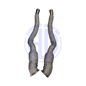 ท่อส่งตรงลงท่อสำหรับเฟอร์รารี F12 berlinett/ 812 SuperFast /ff ชิ้นส่วนอัปเกรด V12ท่อไอเสียแข่งพร้อมเกราะป้องกันความร้อน - Product Image 4