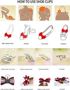 Clips para zapatos con diamantes de imitación, adorno de doble flor para zapatos, hebilla extraíble para zapatos, clips brillantes para zapatos de mujer, decoración dorada - Product Image 6