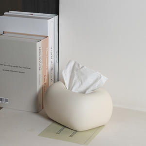 Ceramic Cream Style <b>Tissue</b> Box Decoration Modern Living Room Hotel Dining Table Decoration Light Luxury Napkins and <b>Paper</b> Box - Product Image 2