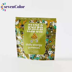 Tùy chỉnh con dấu nhiệt đứng lên túi bao bì linh hoạt nhiều lớp túi nhựa doypack không có dây kéo cho nấm bổ sung Gummy - Product Image 1