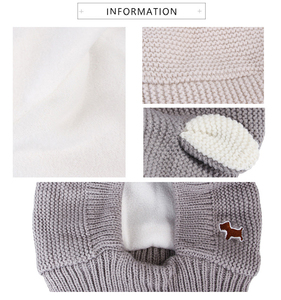 Winter Warm Windproof Dog Head Cover Velvet Knitted Rabbit Ears Pet Dog Headgear Polyester INS Style <strong>Animal</strong> Pattern <strong>Hat</strong> <strong>for</strong> Cats - Product Image 4